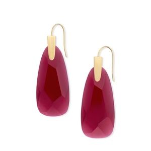 Kendra Scott Maize Drop Earrings (red & gold)